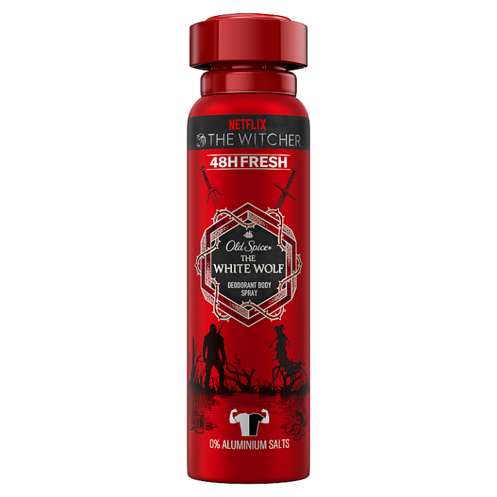E-shop Old Spice Whitewolf Deodorant ve spreji Pro Muže 150 ml, Limitovaná Edice Zaklínač