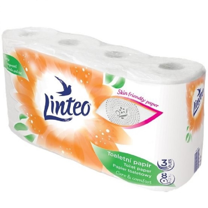 E-shop Linteo toaletní papír 3vrstvý, 8 rolí