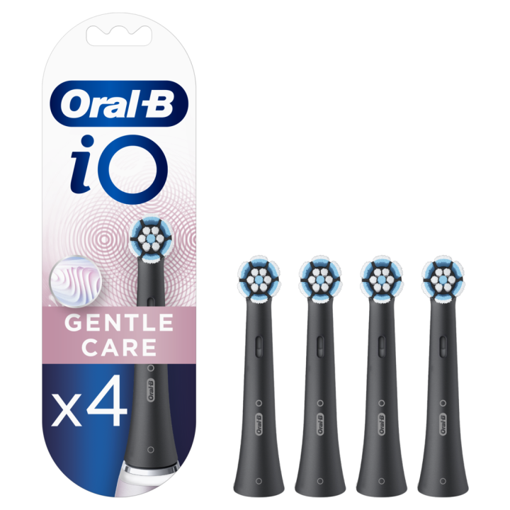 E-shop Oral-B iO Gentle Care Černé Kartáčkové Hlavy, Balení 4 ks