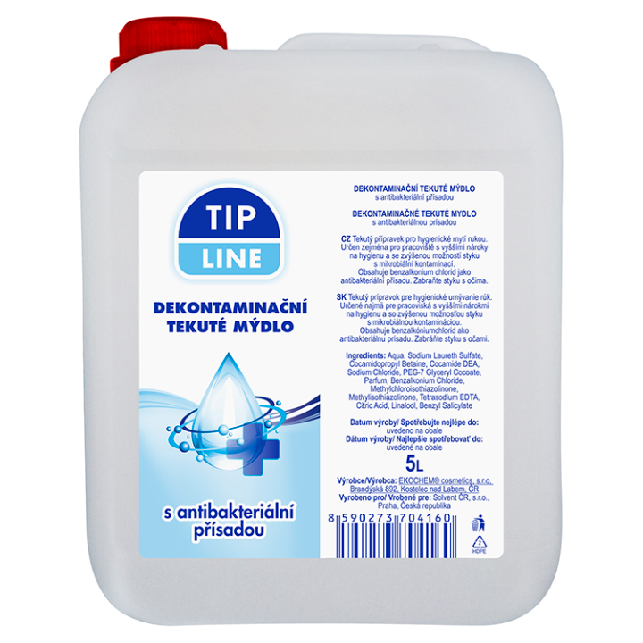 E-shop Tip Line Dekontaminační tekuté mýdlo s antibakteriální přísadou 5l