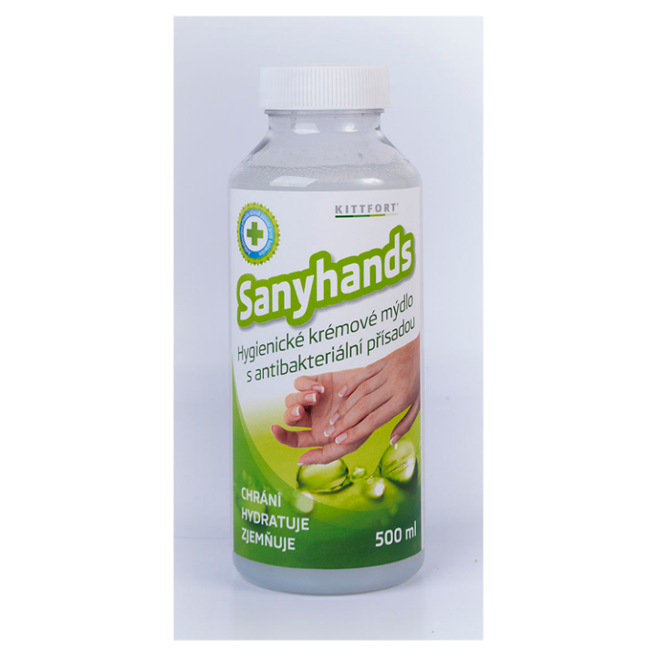 E-shop Kittfort Sanyhands hygienické krémové mýdlo s antibakteriálním přísadou 500ml