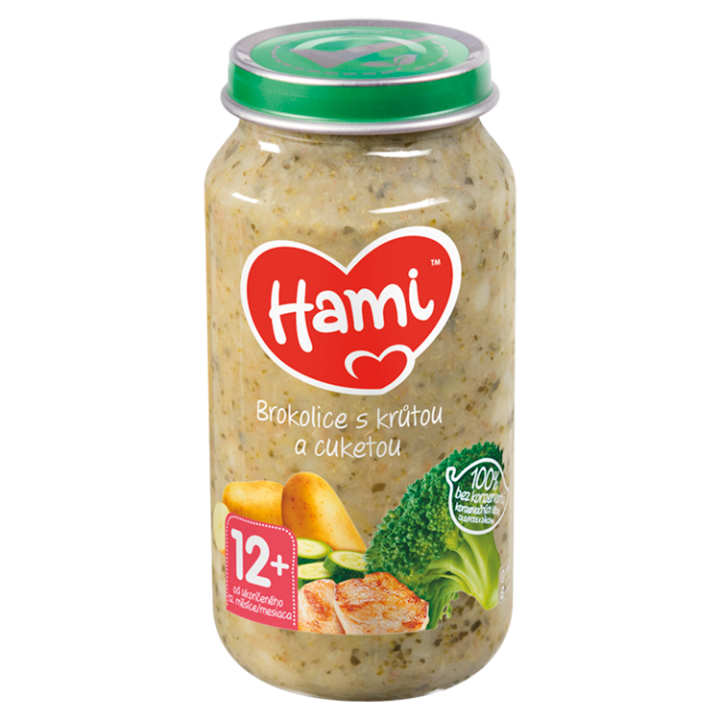E-shop Hami masozeleninový příkrm Brokolice s krůtou a cuketou od uk. 12. měsíce 250g