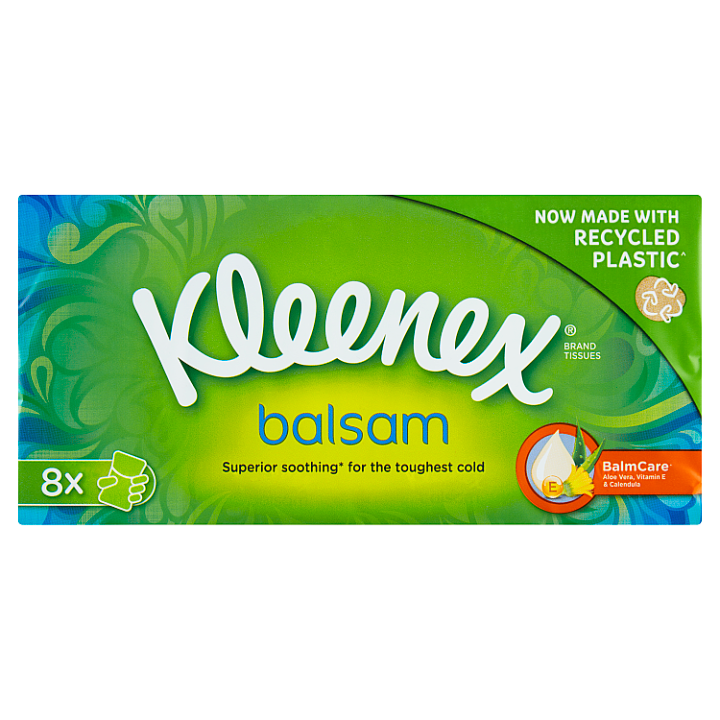 E-shop Kleenex Balsam papírové kapesníky 4-vrstvé 8 x 9 ks