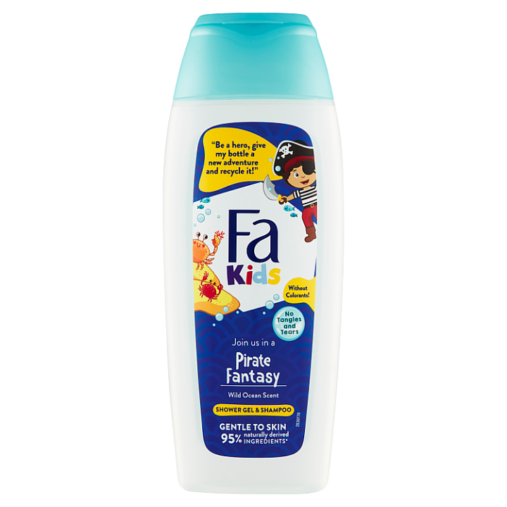 E-shop Fa Kids Pirate Fantasy sprchový gel a šampon 2v1 400ml