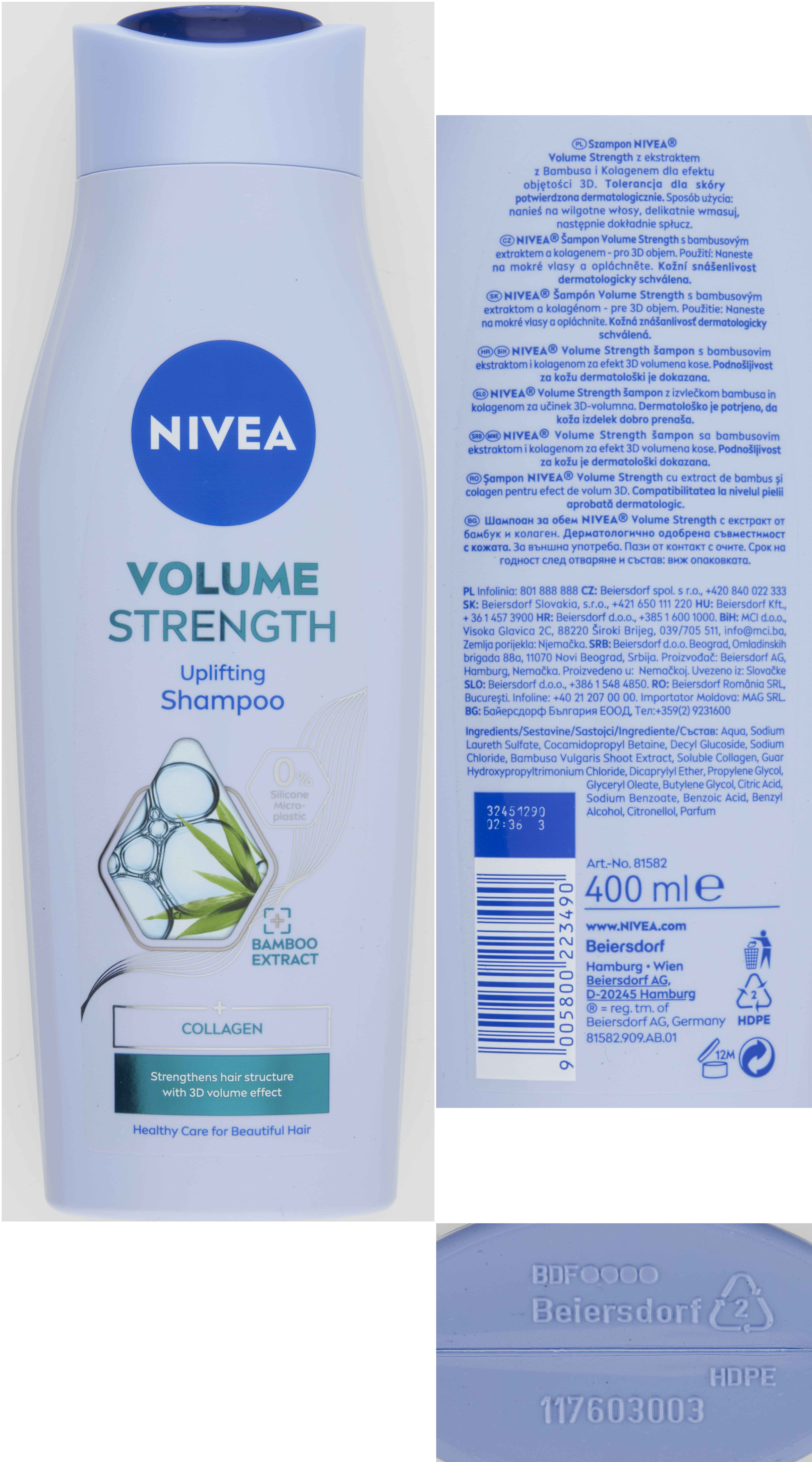 Teta drogerie Nivea Volume Strength Šampon 400ml