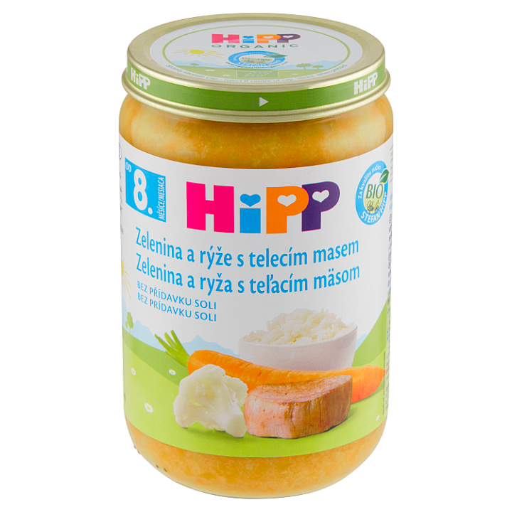 E-shop HiPP Bio zelenina a rýže s telecím masem 220g