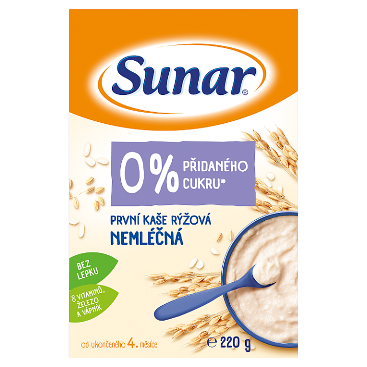 E-shop Sunar první kaše rýžová nemléčná 220g