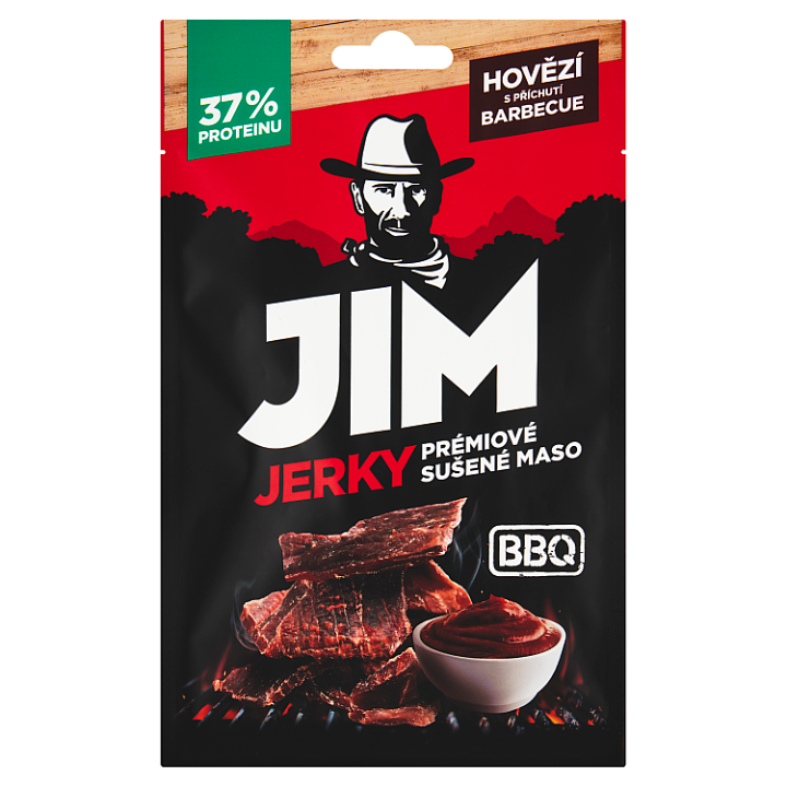 E-shop Jim Jerky Prémiové sušené maso hovězí s příchutí BBQ 23g