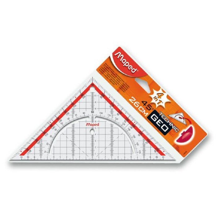E-shop Maped Technic trojúhelník s úhloměrem 26 cm
