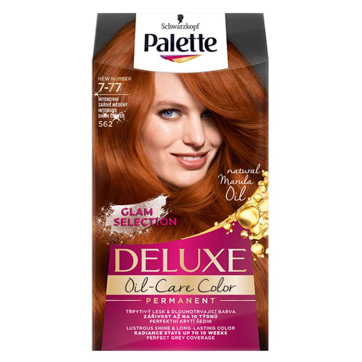 E-shop Schwarzkopf Palette Deluxe barva na vlasy Intenzivní Zářivě Měděný 7-77 (562)