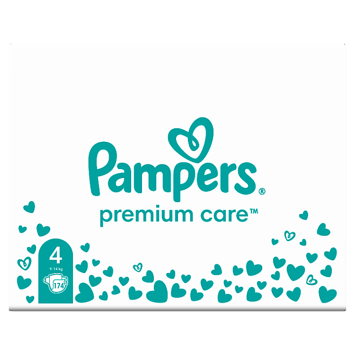 PAMPERS Premium Care monthly velikost 4 plenky 9-14kg 174 ks