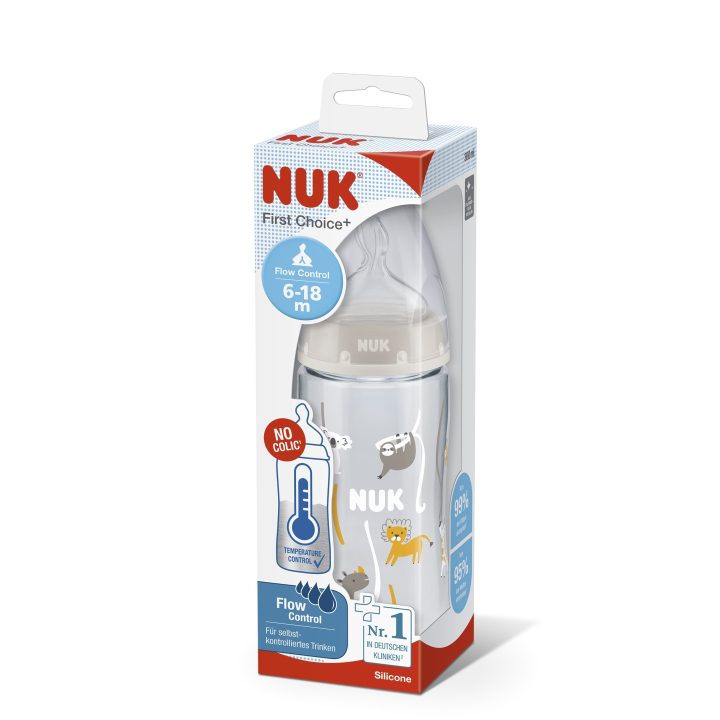 NUK FC+ láhev s kontrolou teploty 300 ml, Mix variant 1ks