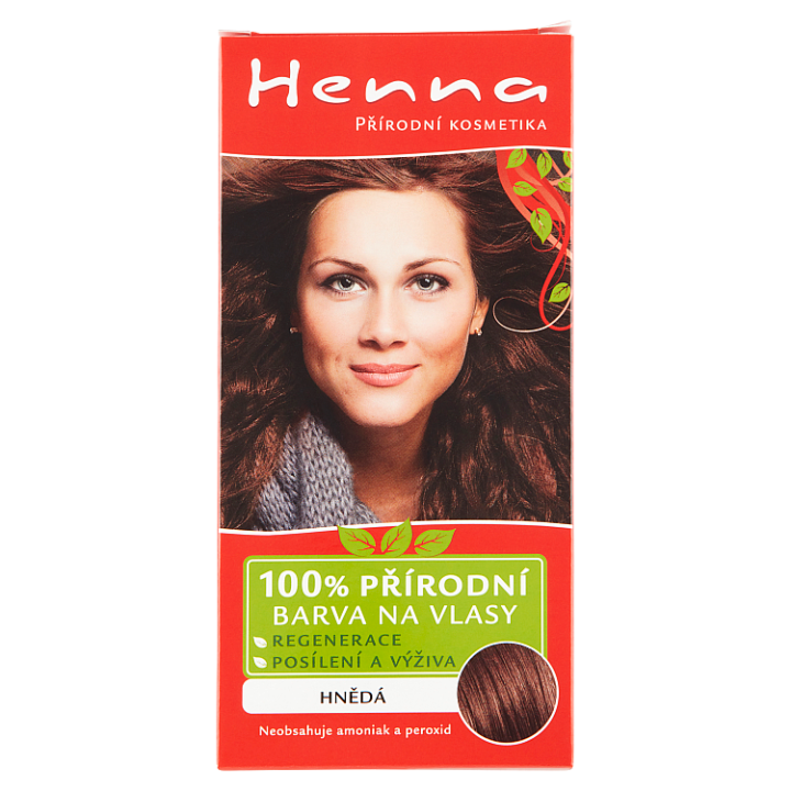 E-shop Henna 100% přírodní barva na vlasy hnědá 33g