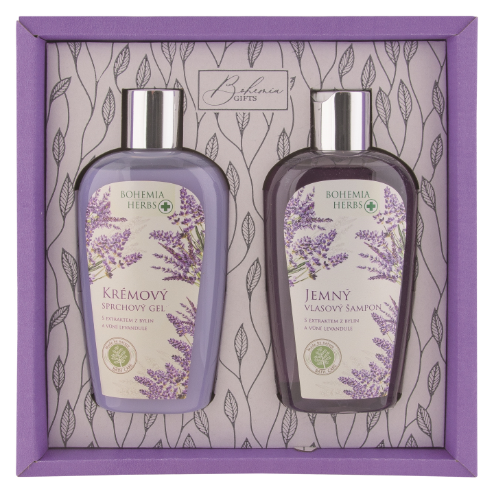 E-shop Bohemia Herbs dárkové balení levandule sprchový gel 250 ml a vlasový šampon 250 ml