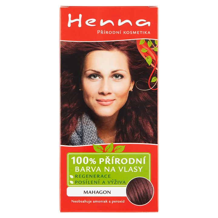 E-shop Henna 100% přírodní barva na vlasy mahagon 33g