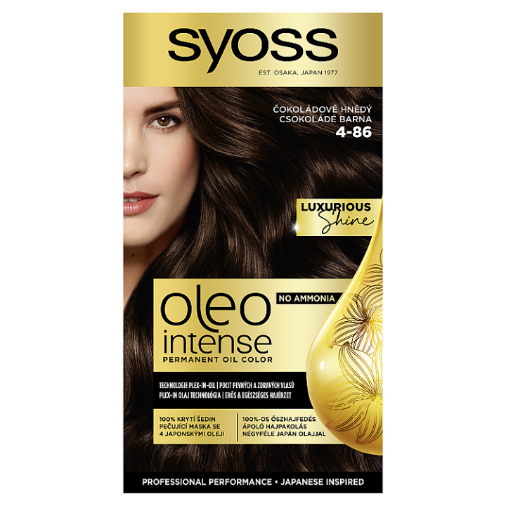 Syoss Oleo Intense barva na vlasy Čokoládově hnědý 4-86