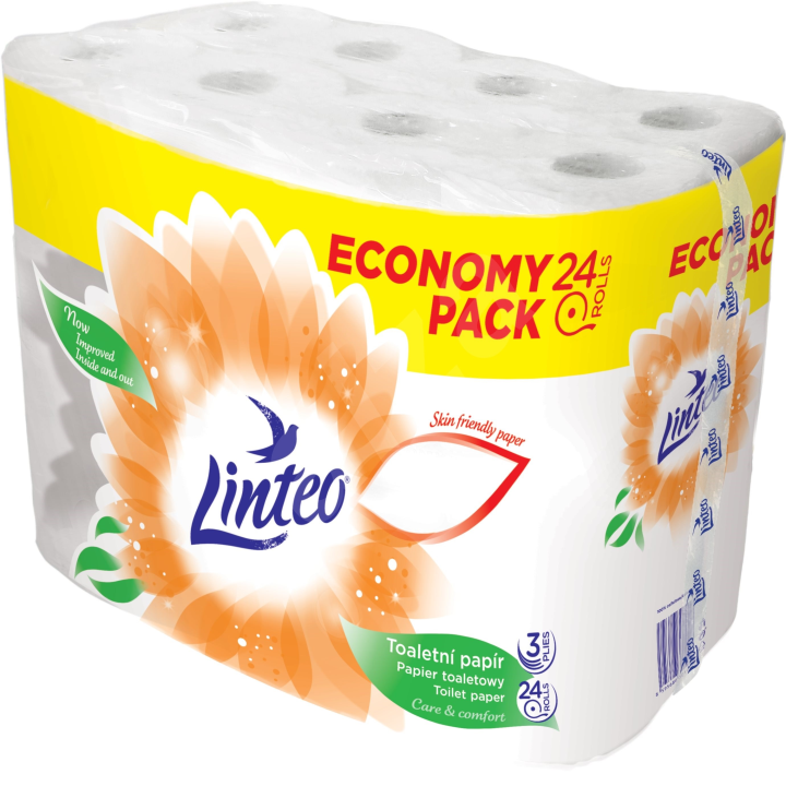 E-shop Linteo Toaletní papír bílý 3vrstvý, 24 ks