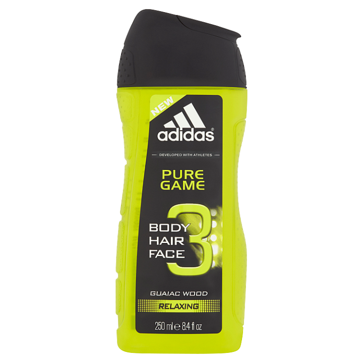 E-shop Adidas Pure Game Relaxing sprchový gel na tělo, tvář & vlasy 250ml