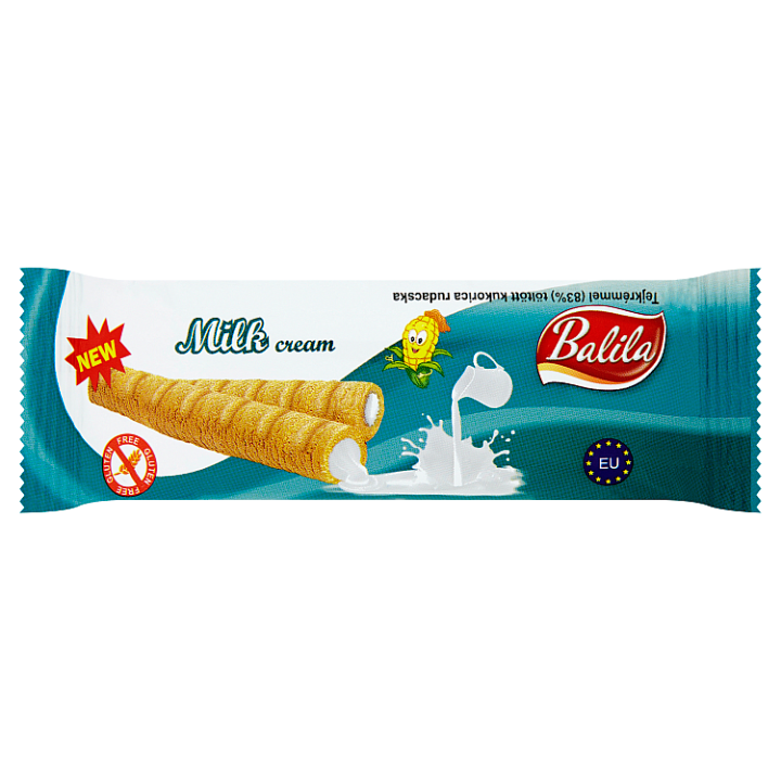 E-shop Balila Kukuřičné trubičky plněné mléčným krémem 18g
