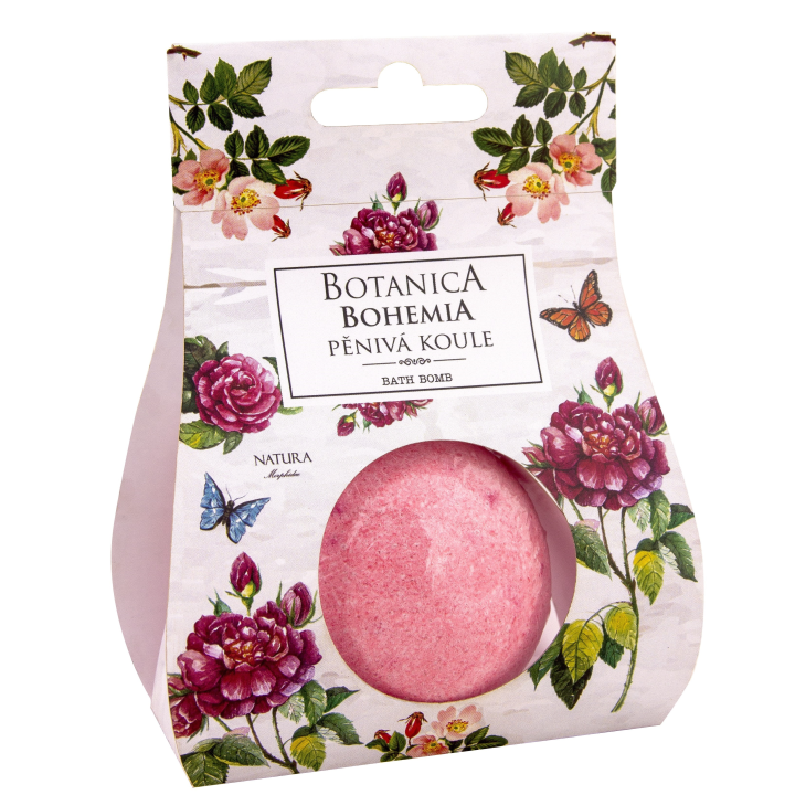 E-shop Botanica Bohemia pěnivá a šumivá bomba do koupele šípek a růže 110 g