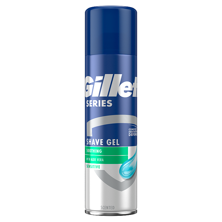 Fotografie Gillette Series Sensitive Pánský Gel Na Holení 200 ml Gillette