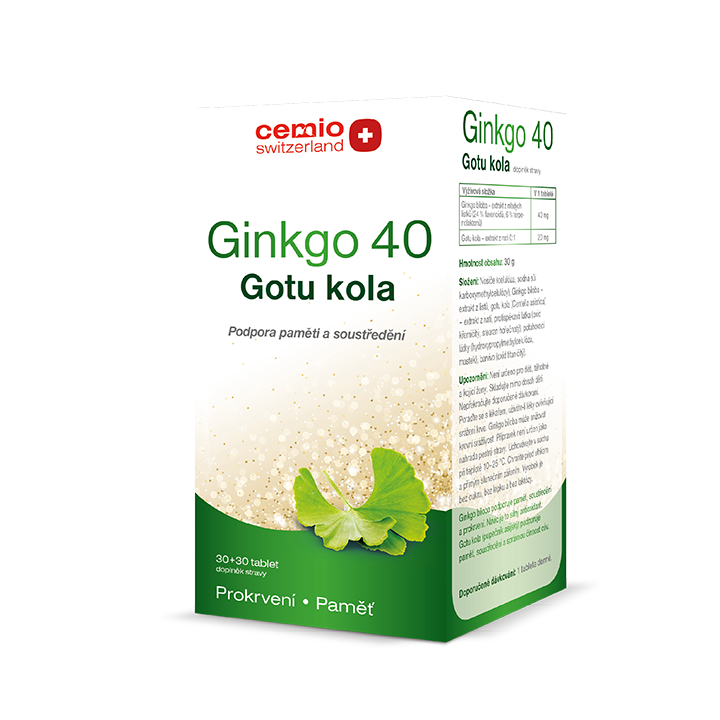 E-shop Cemio Ginkgo 40 mg Gotu kola 30+30 tablet