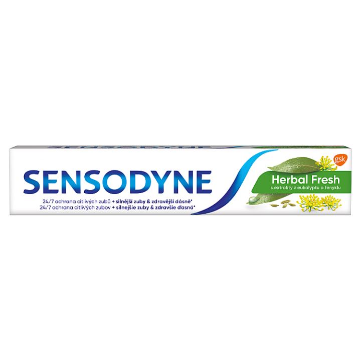 E-shop Sensodyne Herbal Fresh zubní pasta s fluoridem a bylinkovou příchutí pro citlivé zuby 75ml