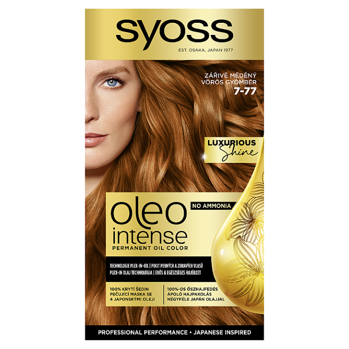 E-shop Syoss Oleo Intense barva na vlasy Zářivě měděný 7-77
