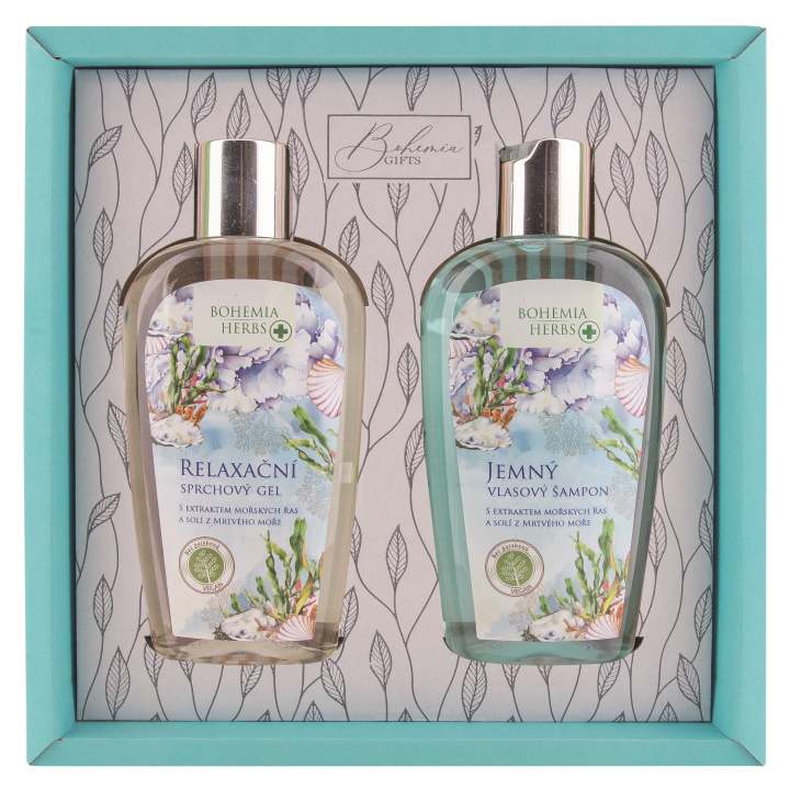 E-shop Bohemia Herbs dárkové balení Mrtvé moře sprchový gel 250 ml a vlasový šampon 250 ml