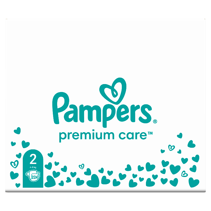 Pampers Premium Care Velikost 2, 224 Plenek, 4kg-8kg