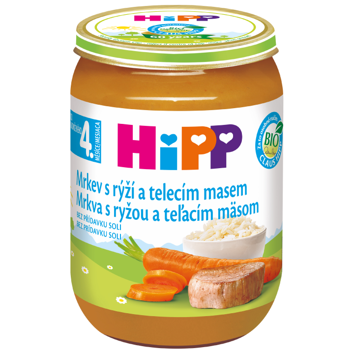 E-shop HiPP BIO Mrkev s rýží a telecím masem 190 g