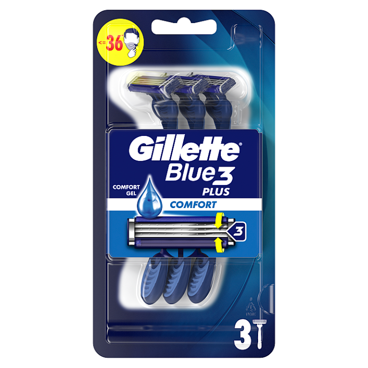 E-shop Gillette Blue3 Plus Comfort, Jednorázové Holící Strojky Pro Muže, Balení Holících Strojků