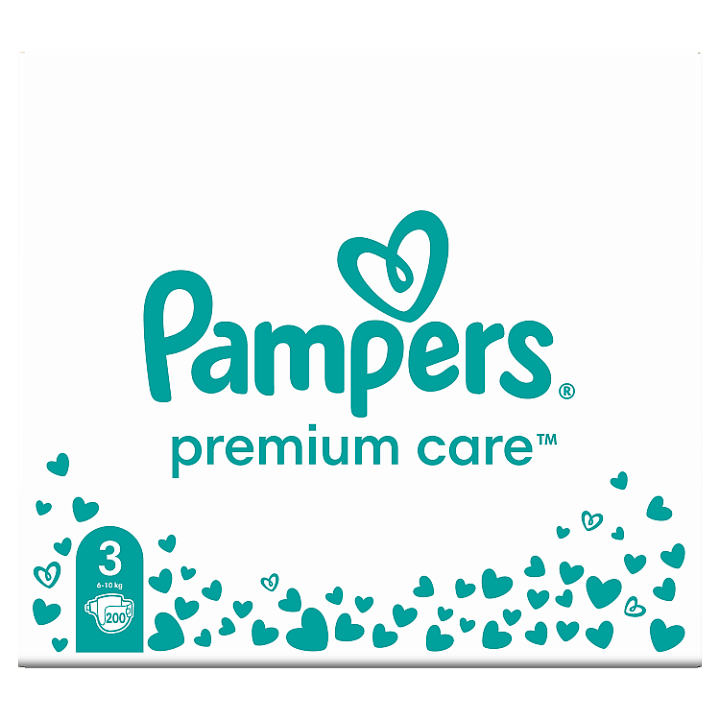 PAMPERS Premium Care monthly velikost 3 plenky 6-10kg 200 ks