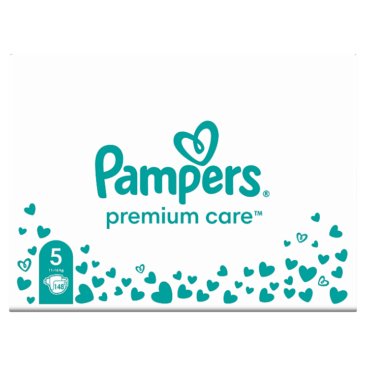 Pampers Premium Care Měsíční balení jednorázových plen vel. 5 (148 ks)