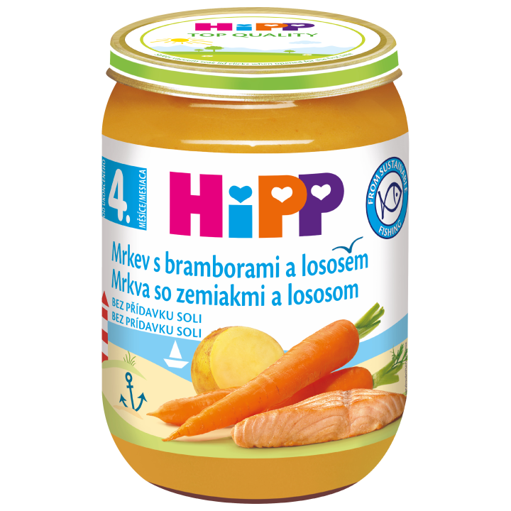 E-shop HiPP Mrkev s bramborami a lososem 190 g