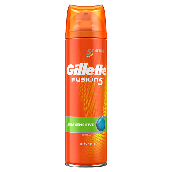 Fotografie Gillette Fusion Ultra Sensitive gel 200 ml