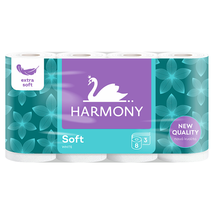 E-shop Harmony Soft White toaletní papír 3 vrstvy 8 ks
