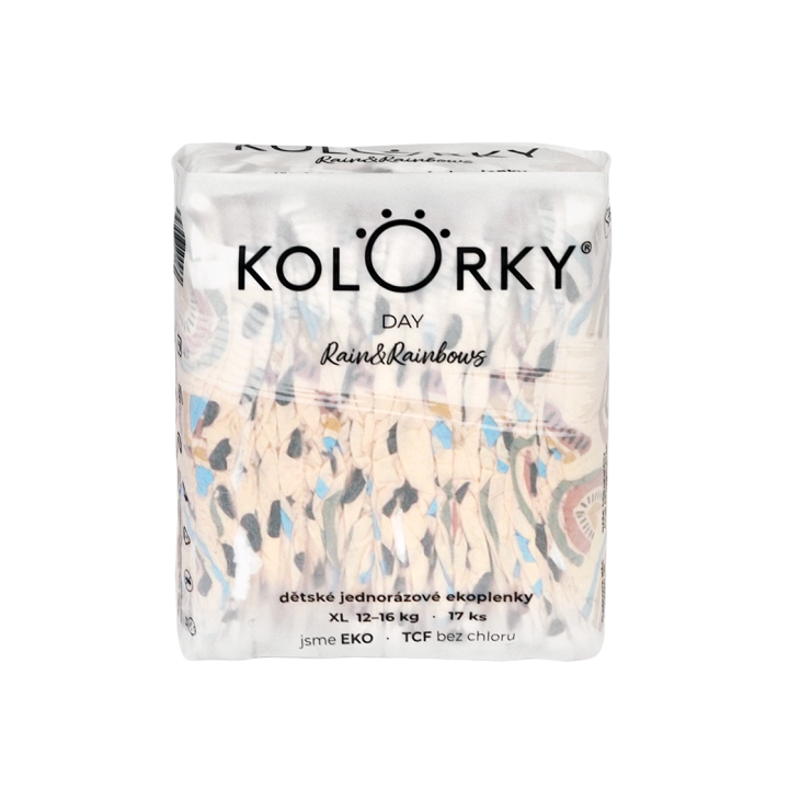 Kolorky Day Hearts EKO XL 12-16 Kg 17 ks