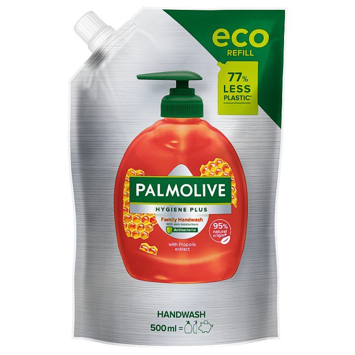 E-shop Palmolive Hygiene+Family tekuté mýdlo s přírodní antibakteriální složkou náhradní náplň 500 ml