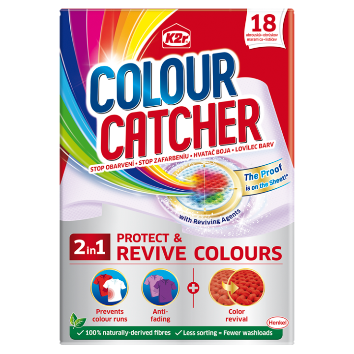 E-shop K2r prací ubrousky Colour Catcher 2in1 Protect & Revive Colours 18 ks