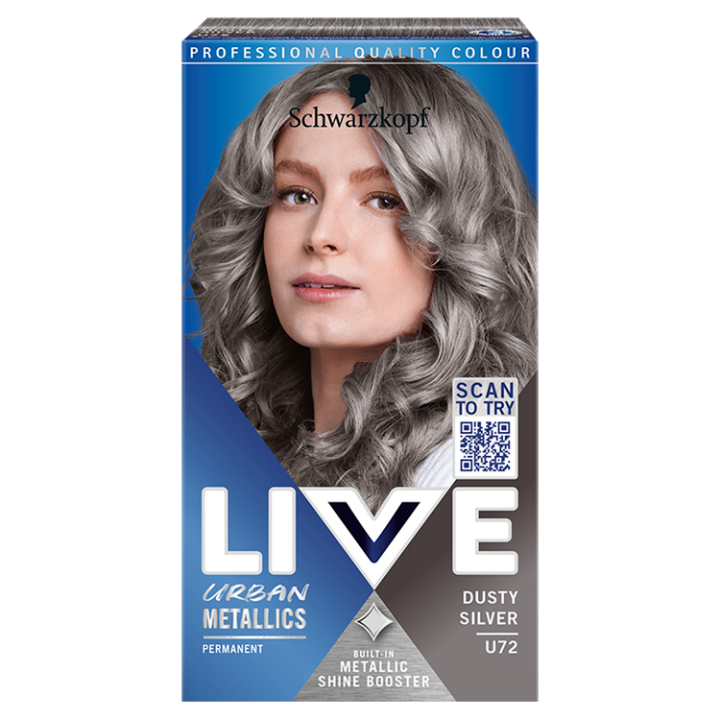 E-shop Schwarzkopf Live Urban Metallics barva na vlasy Šedivá stříbrná U72