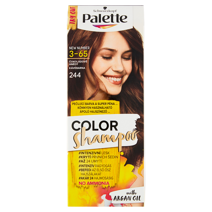 E-shop Schwarzkopf Palette Color Shampoo barva na vlasy Čokoládově Hnědý 3-65 (244)