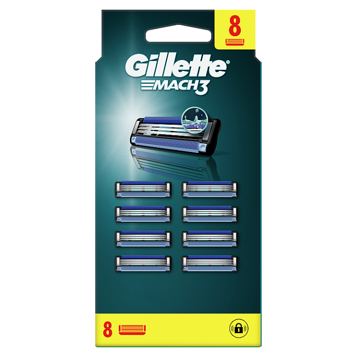 E-shop Gillette Mach3 Náhradní Holicí Hlavice Pro Muže, 8 Náhradních Holicích Hlavic