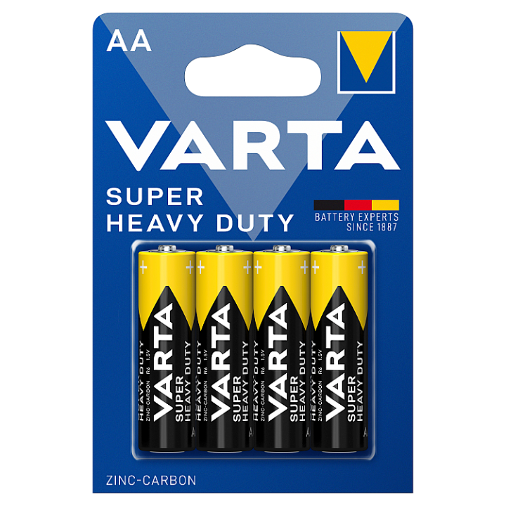 E-shop VARTA Super Heavy Duty AA zinko-uhlíkové baterie 4 ks