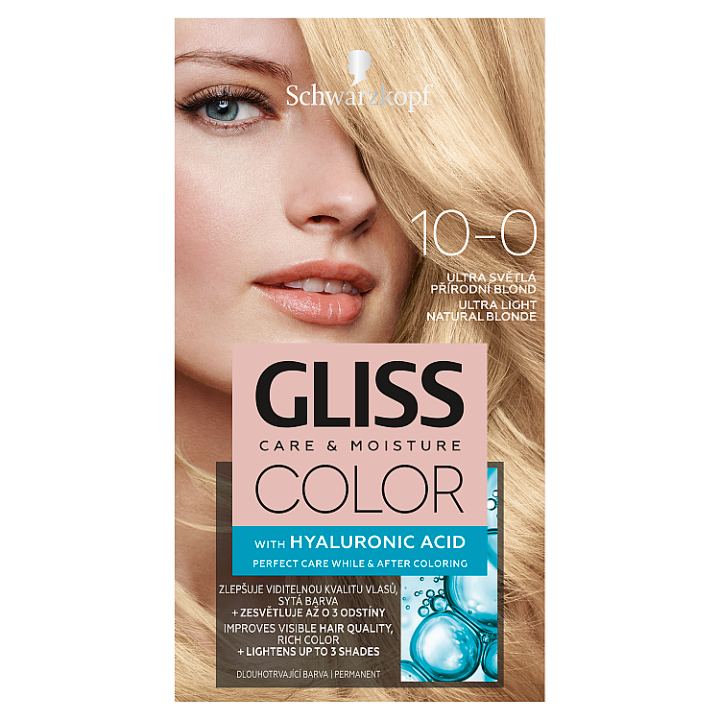 E-shop Schwarzkopf Gliss Color barva na vlasy Ultra Světlá Přírodní Blond 10-0