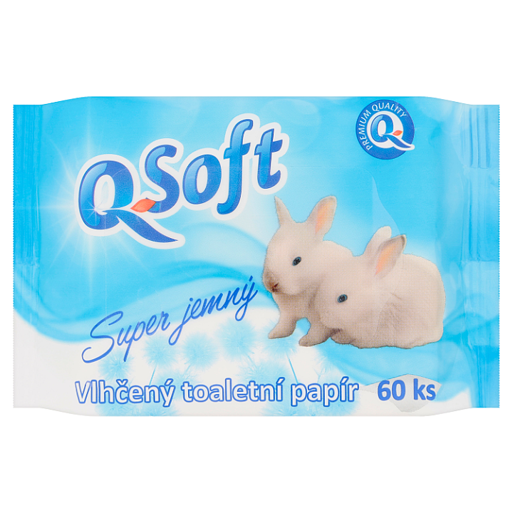 Q-Soft Vlhčený toaletní papír super jemný 60 ks