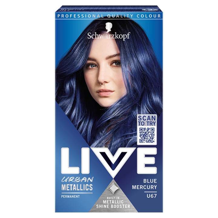 E-shop Schwarzkopf Live Urban Metallics barva na vlasy Metalická modrá U67