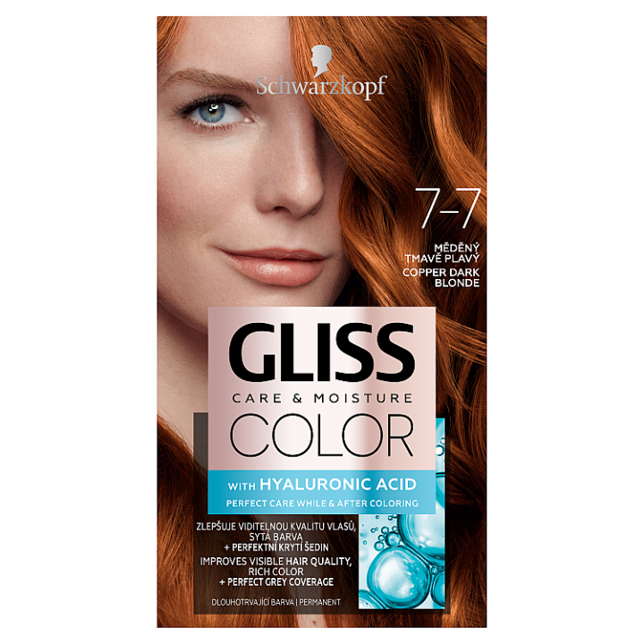 E-shop Schwarzkopf Gliss Color barva na vlasy Měděný Tmavě Plavý 7-7