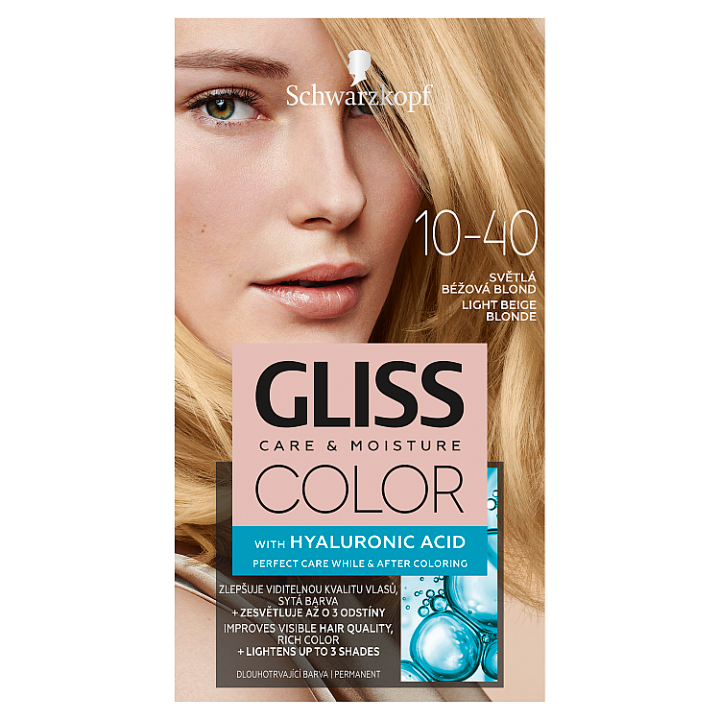 E-shop Schwarzkopf Gliss Color barva na vlasy Světlá Béžová Blond 10-40
