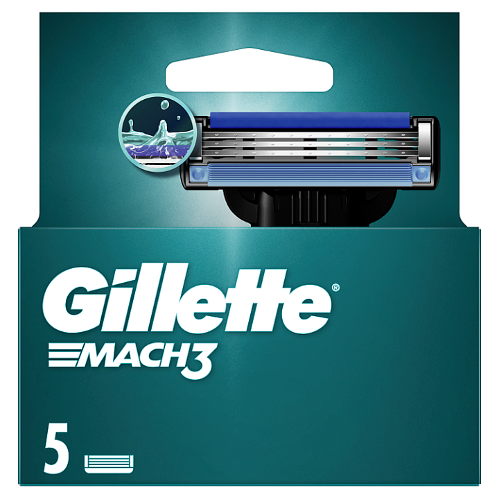 E-shop Gillette Mach3 Náhradní Holicí Hlavice Pro Muže, 5 Náhradních Holicích Hlavic
